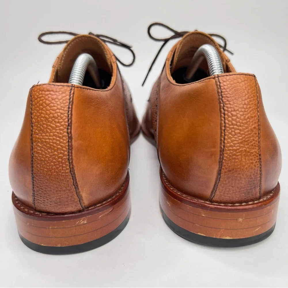 Warfield & Grand Sutton Tan Leather Lace Up Oxford Men’s Dress Shoes Size 12